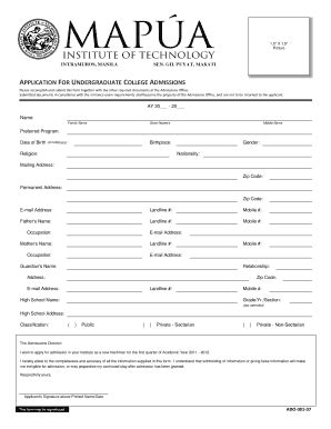 mapua application